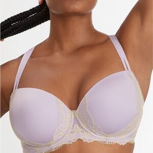 Camio Mio Light Purple with contrasting Lace Bra, 36DDD